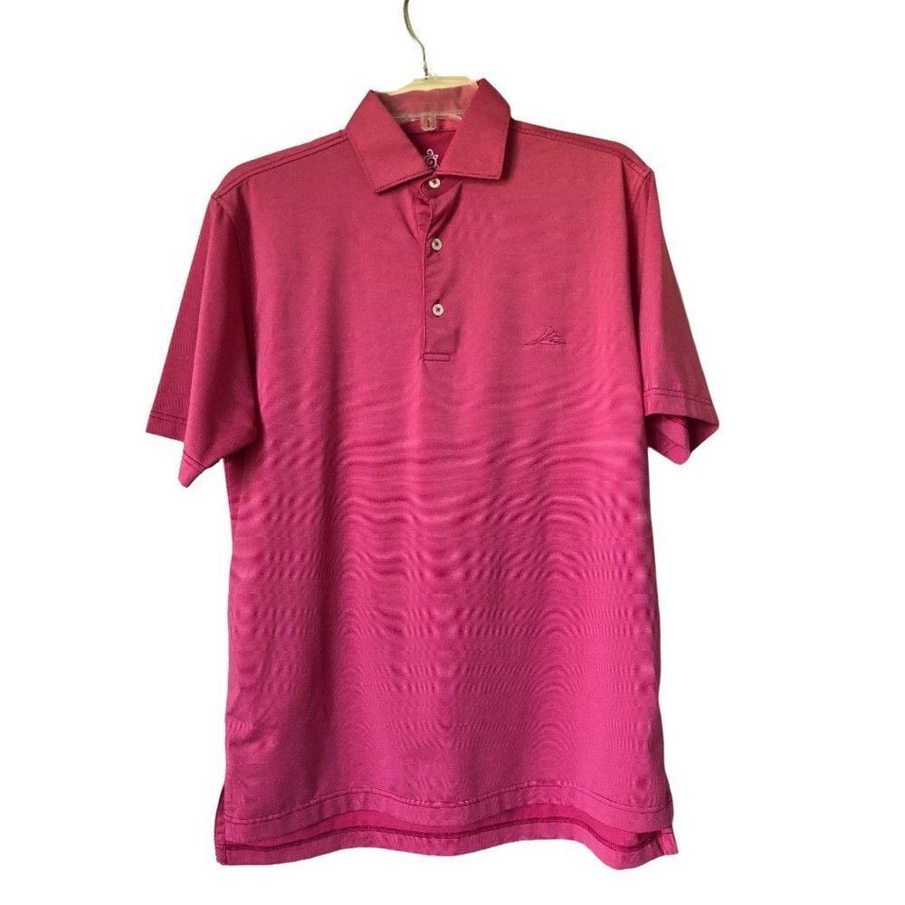 Turtleson Tour Performance Dark Pink Golf Shirt  Men’s Size S Short Sleeve